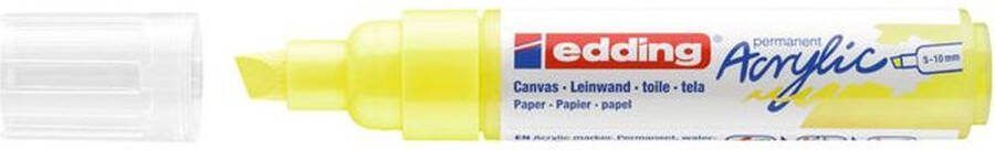 Edding Acrylmarker e-5000 breed neon geel 1 stuk 5 stuks