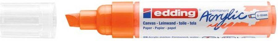 Edding Acrylmarker e-5000 breed neon oranje 1 stuk 5 stuks