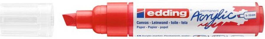 Edding Acrylmarker e-5000 breed verkeersrood 1 stuk 5 stuks