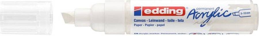Edding Acrylmarker e-5000 breed verkeerswit 1 stuk 5 stuks