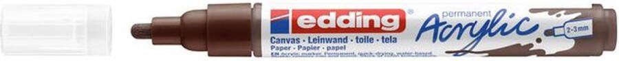 Edding Acrylmarker e-5100 m chocoladebruin 1 stuk 10 stuks