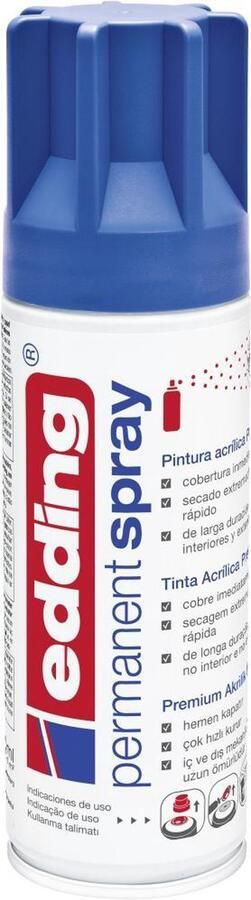 Edding 5200 Permanent Spray Premium Acrylverf Gentiaanblauw Mat Ral 5010