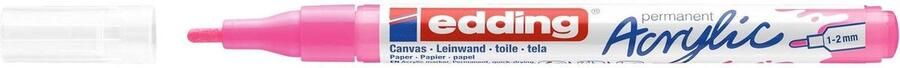 Edding 5300 Acrylic marker fijne punt neon roze Schrijfbreedte van 1-2 mm