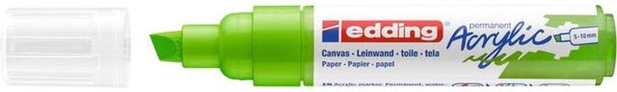 Edding Acrylmarker e-5000 breed geelgroen 1 stuk 5 stuks