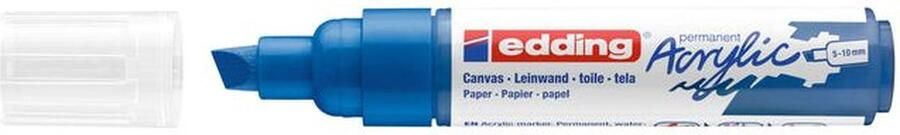 Edding Acrylmarker e-5000 breed gentiaanblauw 1 stuk 5 stuks