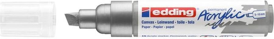 Edding Acrylmarker e-5000 breed zilver 1 stuk 5 stuks