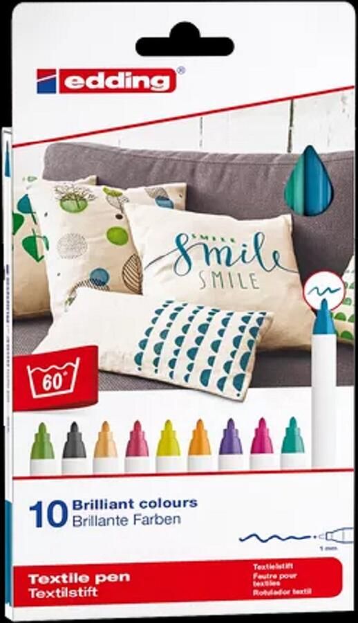 Edding Textielstift 4600 set fun 10 stuks