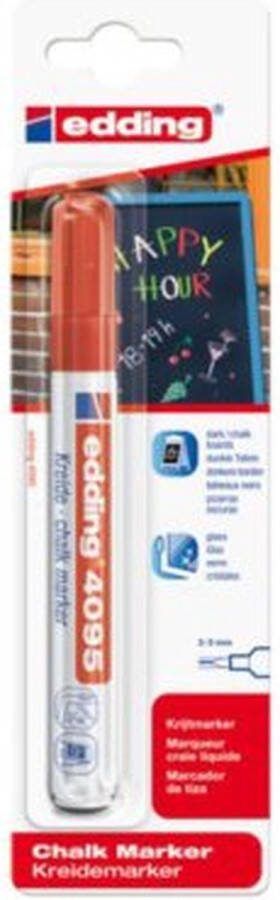 Edding Krijtstift 4095 rond rood 2-3mm blister a 1 stuk