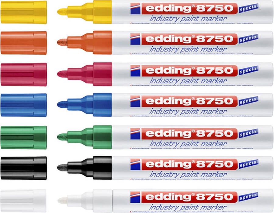 Edding Lakmarker e-8750 industry zwart 10 stuks 10 stuks