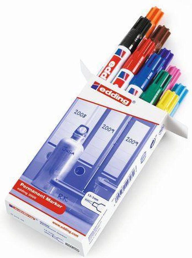 Edding Viltstift 3000 rond violet 1.5-3mm 10 stuks 10 stuks