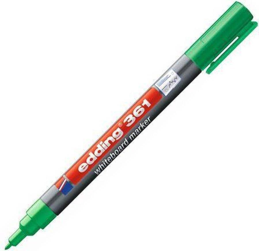 Edding Viltstift 361 whiteboard rond 1mm groen 10 stuks