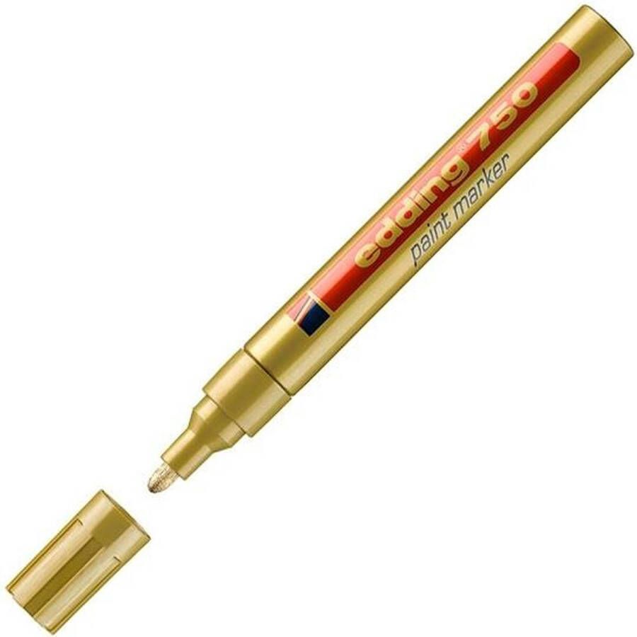 Edding Viltstift 750 lakmarker rond goud 2-4mm 10 stuks