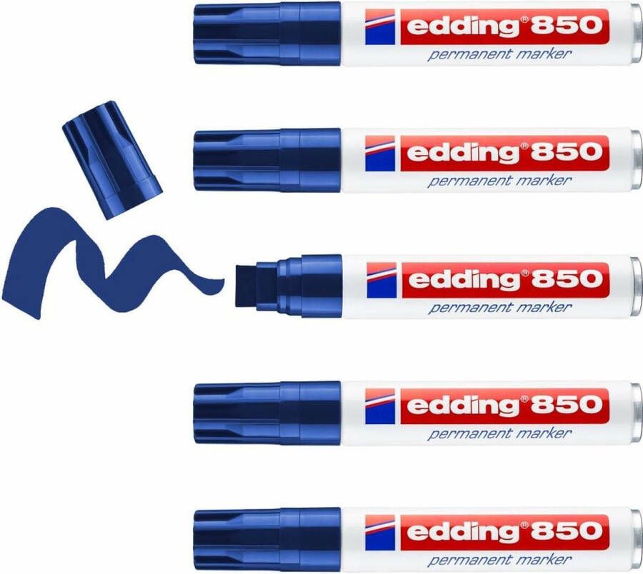 Edding Viltstift 850 blok 5-18mm blauw 5 stuks