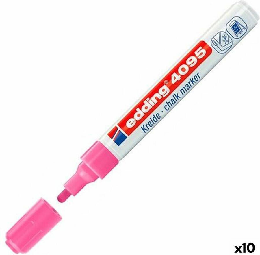 Edding Krijtstift 4095 rond neon roze 2-3mm 10 stuks
