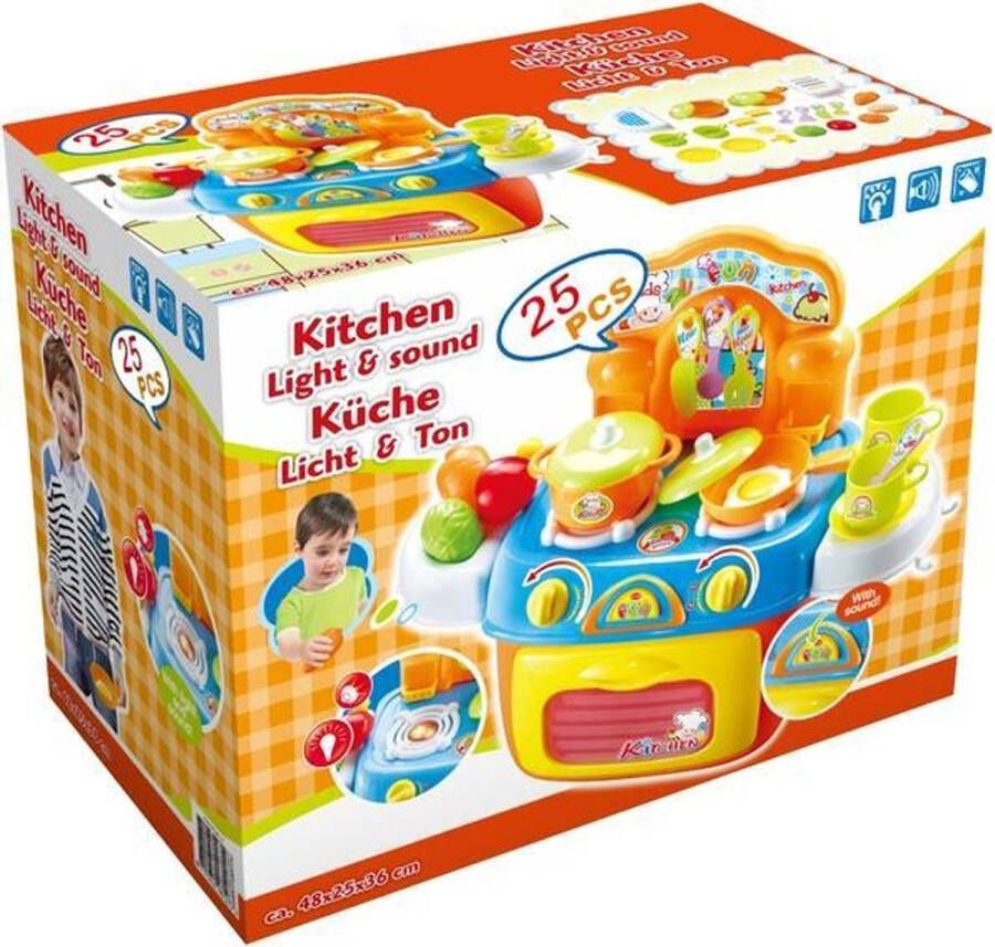 Eddy Toys 25-delige speelkeuken met Licht & Geluid