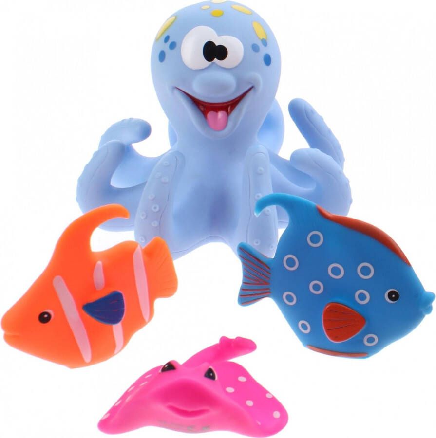Eddy Toys Badspeelgoed Octopus Blauw 4-delig