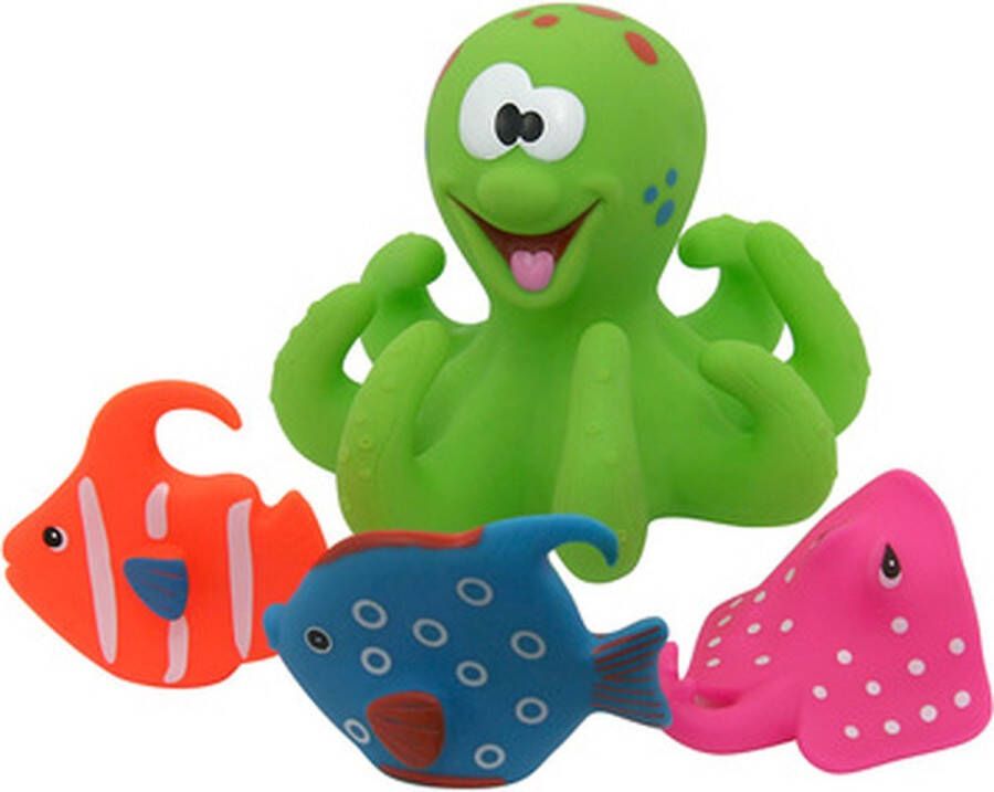 Eddy Toys Badspeelgoed Octopus Groen 4-delig