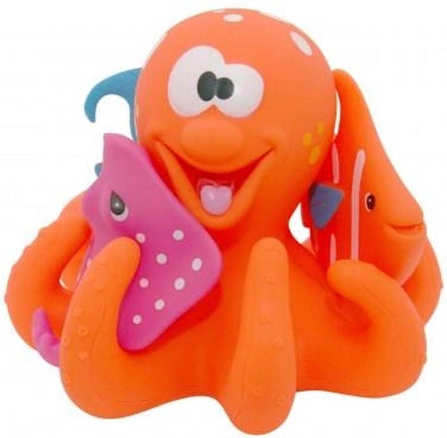 Eddy Toys Badspeelgoed Octopus Oranje 4-delig