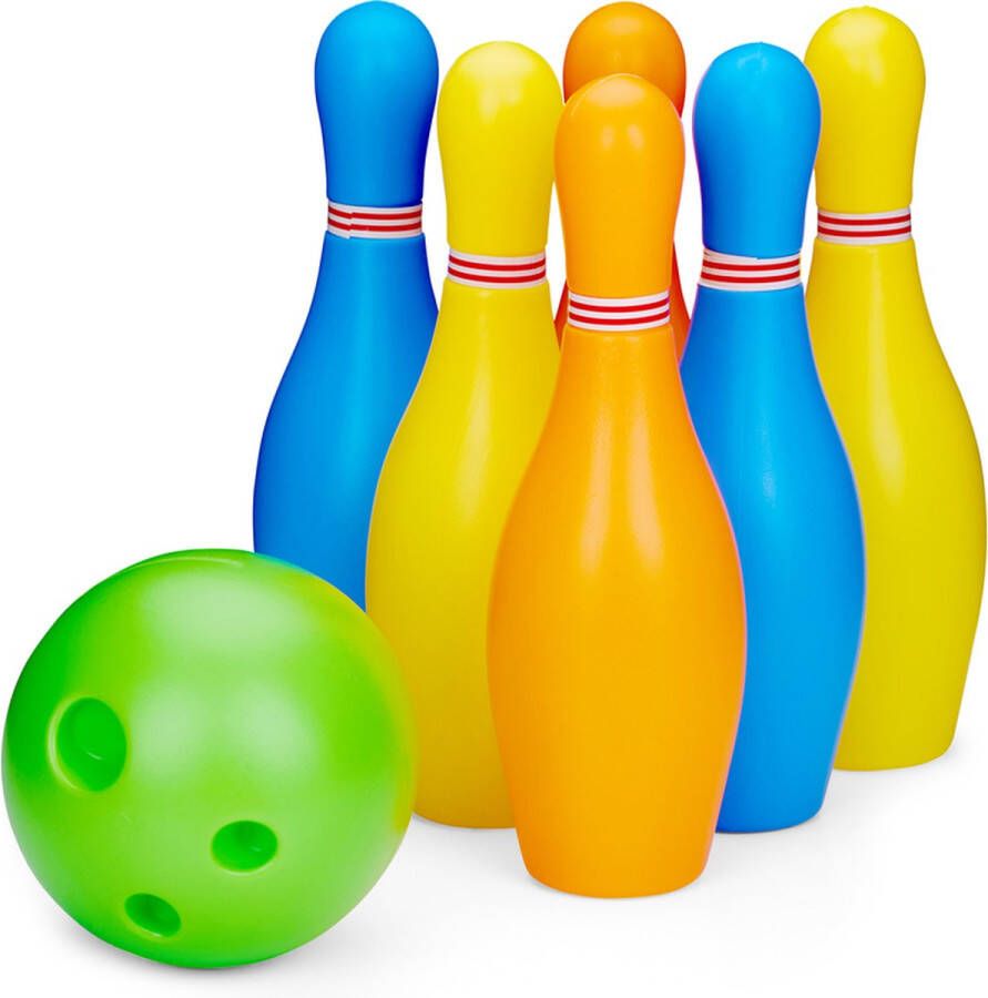Eddy Toys Bowlingset Speelgoed Speelset Kegelspel 8 Stuks