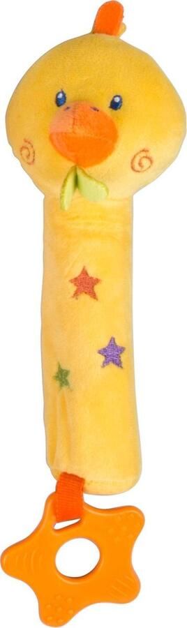Eddy Toys Pluche Rammelaar Kuiken 19 Cm Geel
