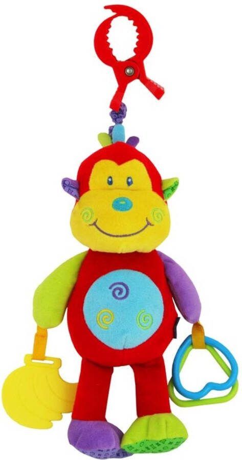 Eddy Toys Knuffel & Rammelaar Pluche Aap 24 Cm