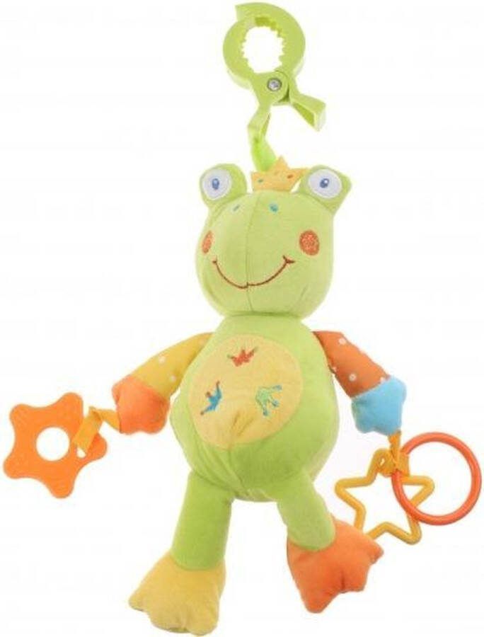 Eddy Toys Knuffel & Rammelaar Pluche Kikker 24 Cm