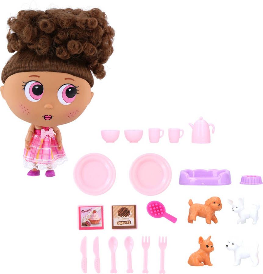 Eddy Toys Poppenset Met Accessoires 20x11x19cm Dierenwinkelthema