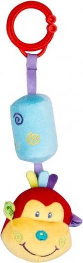 Eddy Toys Rammelaar Pluche Aap 20 Cm Blauw Rood Geel