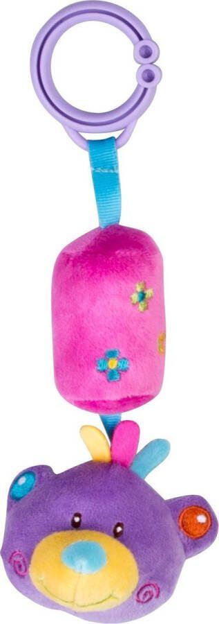 Eddy Toys Rammelaar Pluche Beer 20 Cm Paars Roze