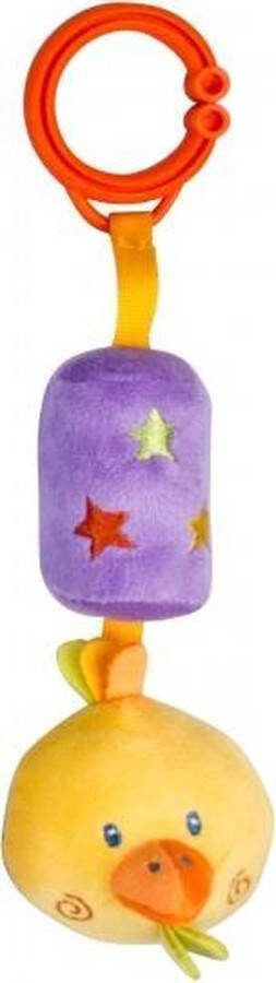 Eddy Toys Rammelaar Pluche Kuiken 20 Cm Geel Paars
