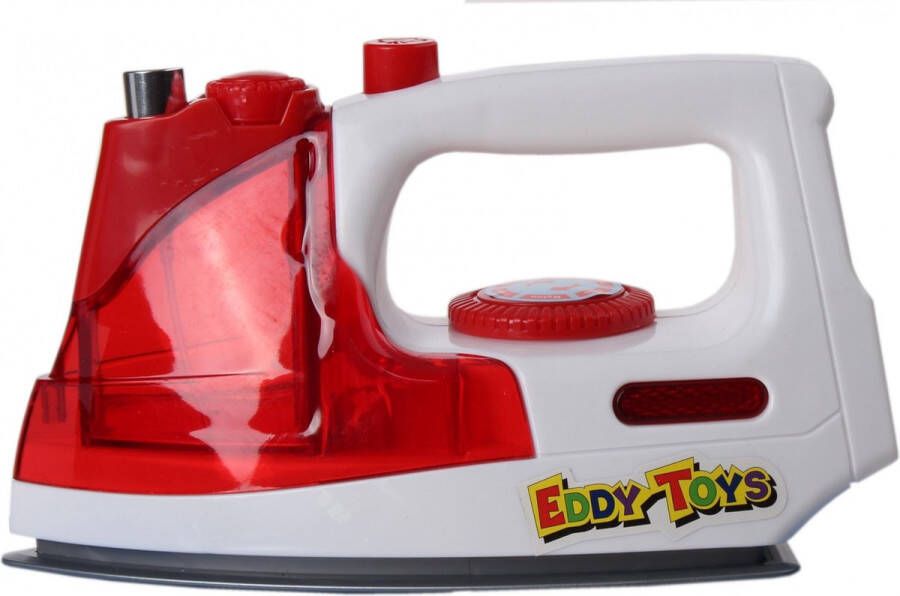 Eddy Toys Strijkijzer met licht en geluid rood wit 18 cm