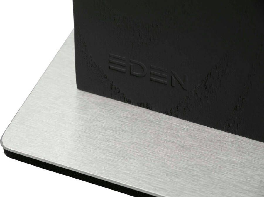 Eden Magnetic Knife Block EQB102 Magnetisch Messenblok Zwart Essenhout Stalen Basis 23 x 25 cm
