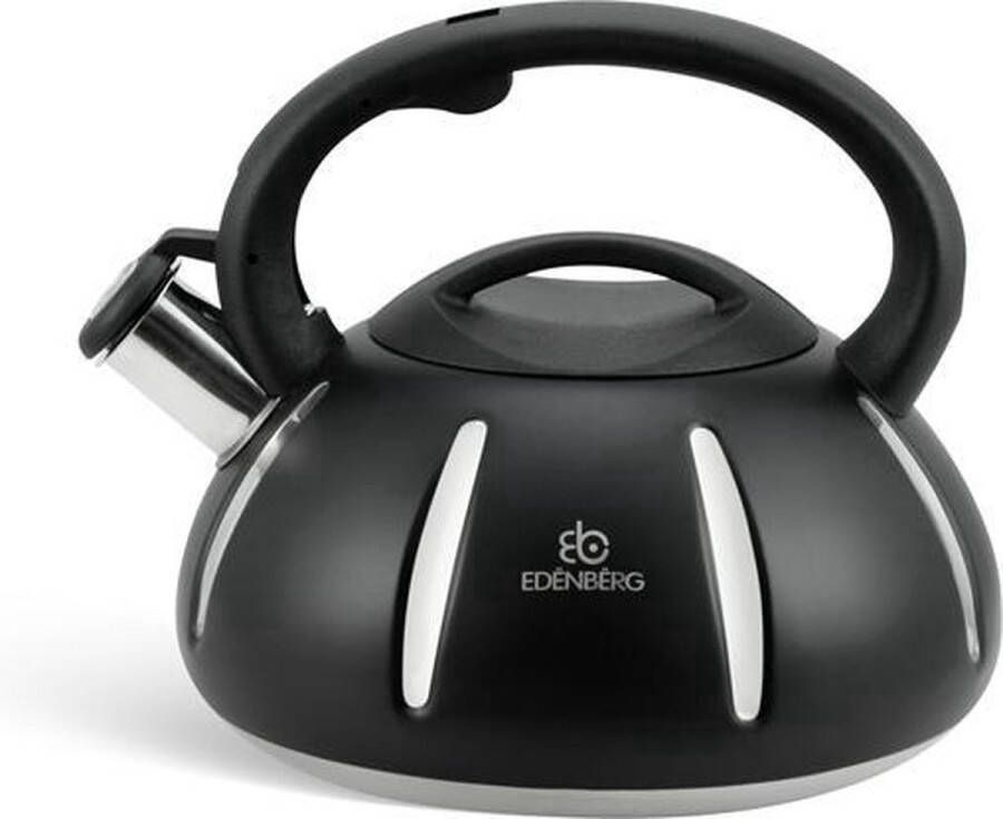 EDENBERG Edënbërg Black Line Luxe RVS Fluitketel 3.0 liter