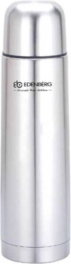 EDENBERG Edënbërg Classic Line Dubbelwandige Thermosfles Thermoskan RVS 500 ml Verwarmen & koelen Zilver