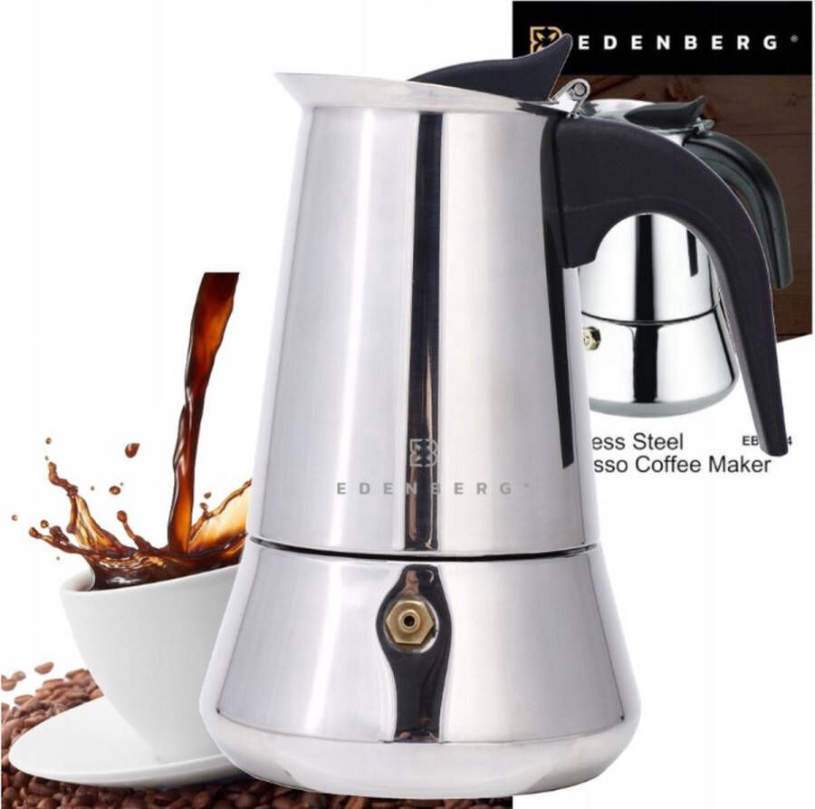 EDENBERG Edënbërg Classic Line Percolator Koffiemaker 6 kops Espresso Maker 300 ML