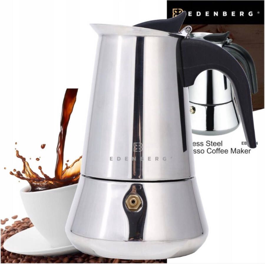 EDENBERG Edënbërg Classic Line Percolator Koffiemaker 9 kops Espresso Maker 450 ML