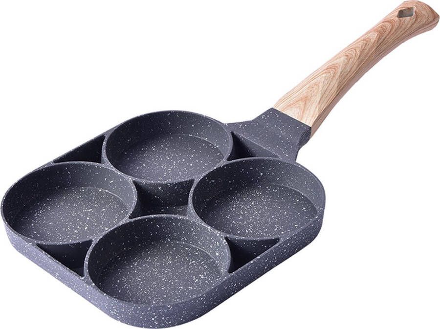 EDENBERG Edënbërg Eierpan 4 bakplaten van Ø 8 cm Voor Gas- en Elektrische Kookplaten Aluminium 20 x 17 x 2 cm