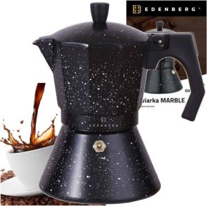 EDENBERG Edënbërg Stonetec Line Percolator Koffiemaker 9 Kops Espresso Maker 450 Ml Marmer Coating