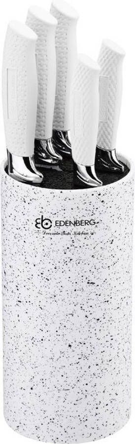 EDENBERG Edënbërg White Line Messenset met Universele Messenhouder 6 delig Ø 11 cm