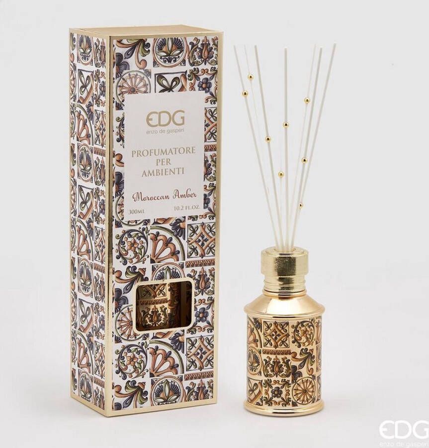 EDG Enzo De Gasperi EDG Enzo De Gasperi Exclusieve geurstokjes flesparfumeur Sicilië 300 ml parfum Marrocan Amber