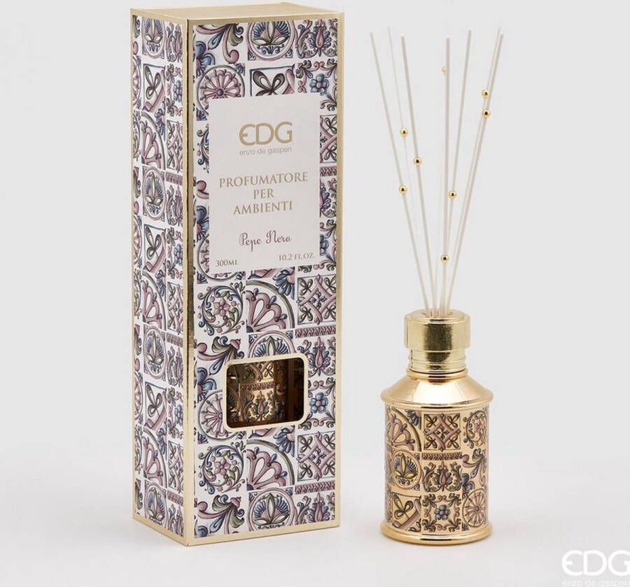 EDG Enzo De Gasperi EDG Enzo De Gasperi Exclusieve geurstokjes Sicilïe flesparfumeur 300ml parfum Pepe Nero