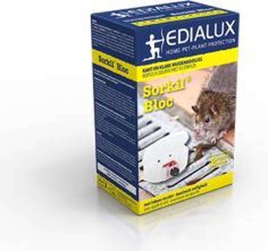 Edialux Sorkil Bloc tegen muizen --- doosje + lokaas 2 sets = 4 stuks