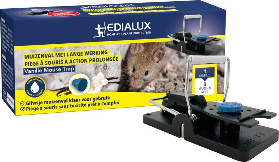 Edialux VANILLE MOUSE TRAP MUIZENVAL PIÈGE À SOURIS 1 stk pce
