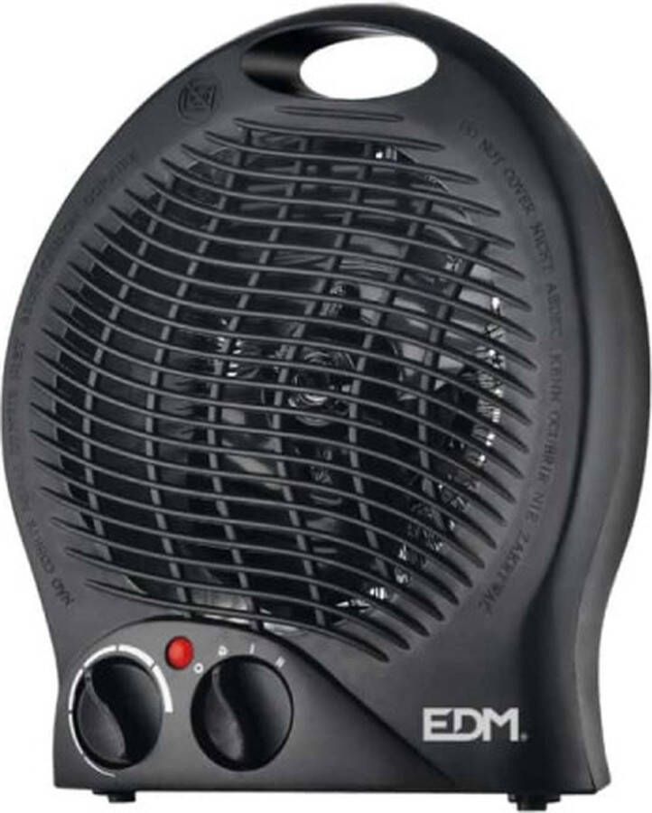 EDM Elektrische Ventilatorkachel 2000W 23x14x27 cm Zwart