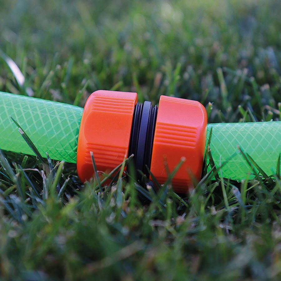 EDM Koppelstuk Tuinslang 16-19mm 3 4 & 5 8 Oranje