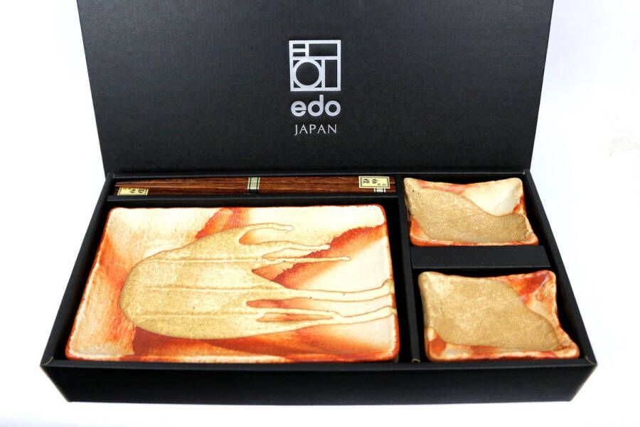 Edo Japan Hanabi Japans Sushi Servies Set 6-Delig 2 Persoons sterke kwaliteit gemaakt in Japan