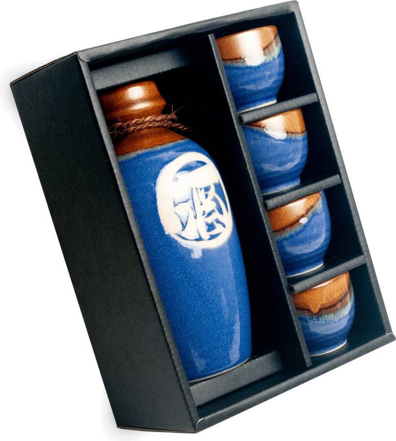 Edo Japan Japanse Sake Set 4 cups 1 Pot 500ml Giftbox