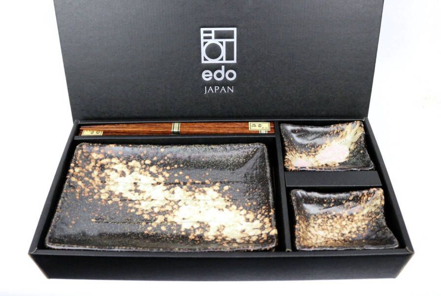 Edo Japan Yogan Japans Sushi Servies Set 6-Delig 2 Persoons sterke kwaliteit gemaakt in Japan