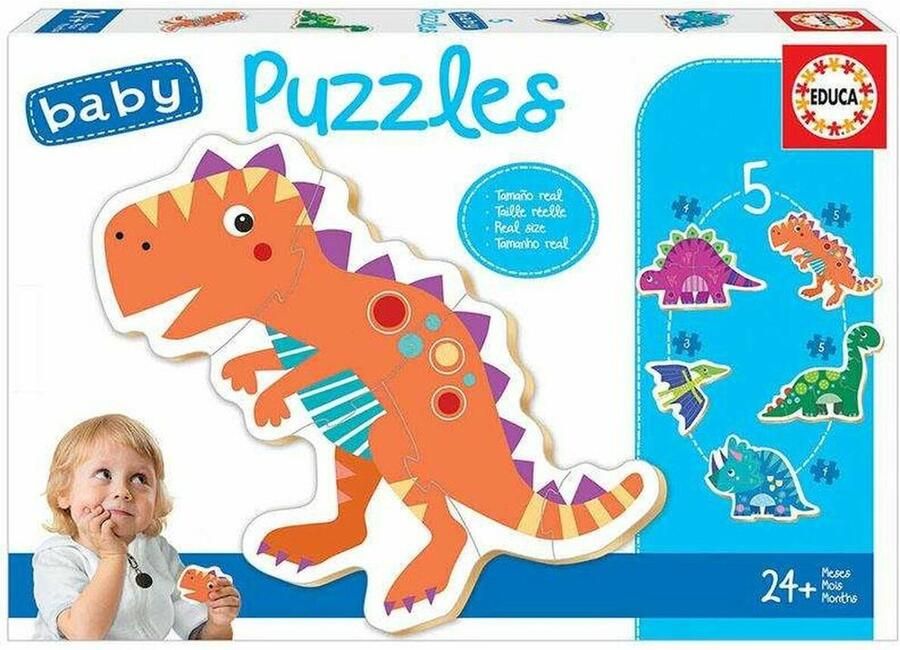 Educa Kinderpuzzel Dinosaurus 5 Onderdelen