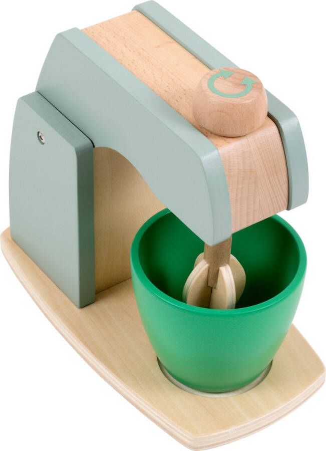 Educo Mixer Speelgoed keuken accessoires 22 5x12 5x22cm Speelgoed keukengerei Houten speelgoed Mixer voor keukentje Incl. Kom en draaiknop Vanaf 3 jaar